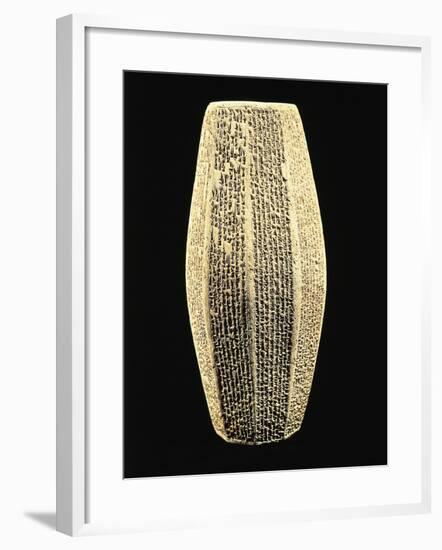 Biconical Prism Bearing Cuneiform Inscription Celebrating Sargon II, from Palace of Sargon-null-Framed Giclee Print