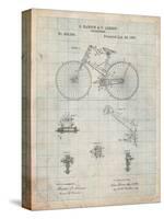 Bicycle 1890 Patent-Cole Borders-Stretched Canvas