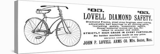 Bicycle Advertisement, 1890-null-Stretched Canvas