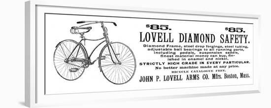 Bicycle Advertisement, 1890-null-Framed Giclee Print