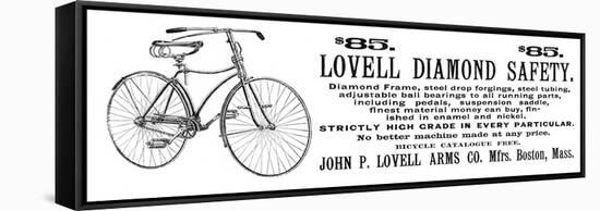 Bicycle Advertisement, 1890-null-Framed Stretched Canvas