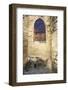 Bicycle Against Medieval Stone Church and Window in France-Sheila Haddad-Framed Photographic Print