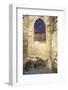 Bicycle Against Medieval Stone Church and Window in France-Sheila Haddad-Framed Photographic Print