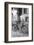 Bicycle against railing, Paris, France-Panoramic Images-Framed Photographic Print