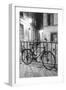 Bicycle against railing, Paris, France-Panoramic Images-Framed Photographic Print