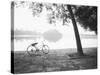 Bicycle and Bay Mau Lake Lenin Park-Walter Bibikow-Stretched Canvas