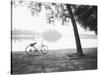 Bicycle and Bay Mau Lake Lenin Park-Walter Bibikow-Stretched Canvas