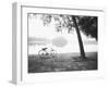 Bicycle and Bay Mau Lake Lenin Park-Walter Bibikow-Framed Premium Photographic Print