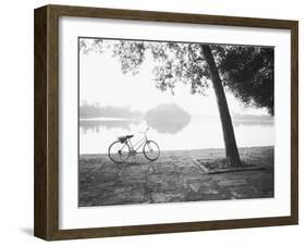 Bicycle and Bay Mau Lake Lenin Park-Walter Bibikow-Framed Photographic Print