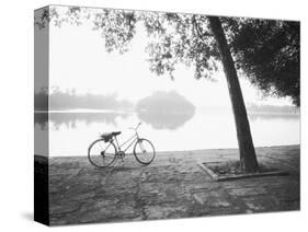 Bicycle and Bay Mau Lake Lenin Park-Walter Bibikow-Stretched Canvas