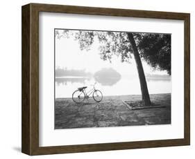 Bicycle and Bay Mau Lake Lenin Park-Walter Bibikow-Framed Photographic Print