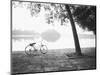 Bicycle and Bay Mau Lake Lenin Park-Walter Bibikow-Mounted Photographic Print