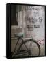 Bicycle and Graffitti, Taikang Road Arts Center, French Concession Area, Shanghai, China-Walter Bibikow-Framed Stretched Canvas