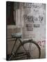 Bicycle and Graffitti, Taikang Road Arts Center, French Concession Area, Shanghai, China-Walter Bibikow-Stretched Canvas