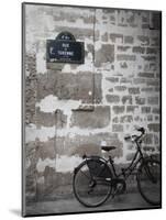 Bicycle and Street Sign, Paris, France-Jon Arnold-Mounted Photographic Print