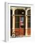 Bicycle at Entrance to the Blagen Building in Old Town, Portland, Oregon, USA-Janis Miglavs-Framed Photographic Print