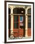 Bicycle at Entrance to the Blagen Building in Old Town, Portland, Oregon, USA-Janis Miglavs-Framed Photographic Print