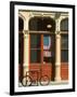 Bicycle at Entrance to the Blagen Building in Old Town, Portland, Oregon, USA-Janis Miglavs-Framed Photographic Print