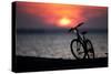 Bicycle at Sunset, Jersey Shore, New Jersey-Paul Souders-Stretched Canvas