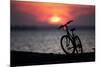 Bicycle at Sunset, Jersey Shore, New Jersey-Paul Souders-Mounted Premium Photographic Print