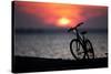 Bicycle at Sunset, Jersey Shore, New Jersey-Paul Souders-Stretched Canvas