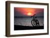 Bicycle at Sunset, Jersey Shore, New Jersey-Paul Souders-Framed Premium Photographic Print