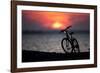 Bicycle at Sunset, Jersey Shore, New Jersey-Paul Souders-Framed Photographic Print