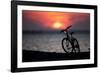 Bicycle at Sunset, Jersey Shore, New Jersey-Paul Souders-Framed Photographic Print