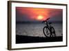 Bicycle at Sunset, Jersey Shore, New Jersey-Paul Souders-Framed Photographic Print