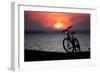 Bicycle at Sunset, Jersey Shore, New Jersey-Paul Souders-Framed Photographic Print