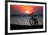 Bicycle at Sunset, Jersey Shore, New Jersey-Paul Souders-Framed Photographic Print