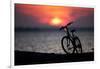 Bicycle at Sunset, Jersey Shore, New Jersey-Paul Souders-Framed Photographic Print