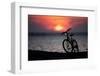 Bicycle at Sunset, Jersey Shore, New Jersey-Paul Souders-Framed Photographic Print