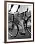 Bicycle Being Ridden by a Typical American Girl-Nina Leen-Framed Photographic Print