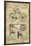 Bicycle Blueprint Industrial Farmhouse-Tina Lavoie-Framed Giclee Print