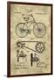 Bicycle Blueprint Industrial Farmhouse-Tina Lavoie-Framed Giclee Print