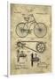 Bicycle Blueprint Industrial Farmhouse-Tina Lavoie-Framed Giclee Print