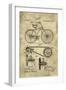 Bicycle Blueprint Industrial Farmhouse-Tina Lavoie-Framed Giclee Print