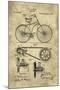 Bicycle Blueprint Industrial Farmhouse-Tina Lavoie-Mounted Giclee Print