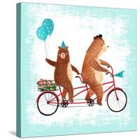 Bicycle Built for Bears-Ling's Workshop-Stretched Canvas