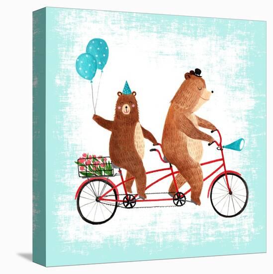 Bicycle Built for Bears-Ling's Workshop-Stretched Canvas