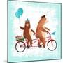 Bicycle Built for Bears-Ling's Workshop-Mounted Art Print