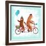 Bicycle Built for Bears-Ling's Workshop-Framed Art Print