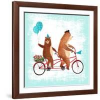 Bicycle Built for Bears-Ling's Workshop-Framed Art Print