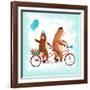 Bicycle Built for Bears-Ling's Workshop-Framed Art Print