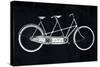 Bicycle Built for Two Black No Words-Ryan Fowler-Stretched Canvas
