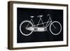 Bicycle Built for Two Black No Words-Ryan Fowler-Framed Art Print