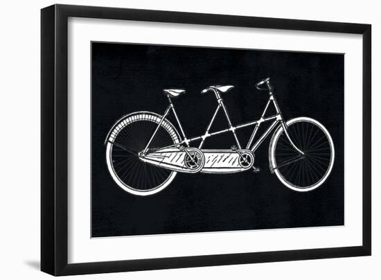 Bicycle Built for Two Black No Words-Ryan Fowler-Framed Art Print