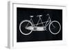 Bicycle Built for Two Black No Words-Ryan Fowler-Framed Art Print