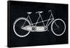 Bicycle Built for Two Black No Words-Ryan Fowler-Framed Stretched Canvas